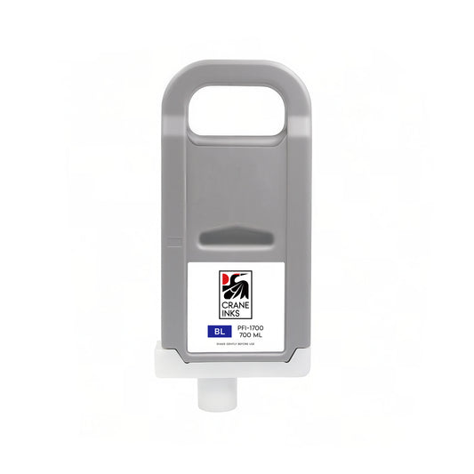 Compatible PFI-1700 Blue Ink Cartridge for Canon PRO-2000, PRO-4000, PRO-6000 (700ml) - Blue - Crane Inks compatible ink