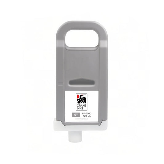 Compatible PFI-1700 Grey Ink Cartridge for Canon PRO-2000, PRO-4000, PRO-6000 (700ml) - Grey - Crane Inks compatible ink