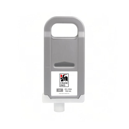 Compatible PFI-1700 Yellow Ink Cartridge for Canon PRO-2000, PRO-4000, PRO-6000 (700ml) - Grey - Crane Inks compatible ink