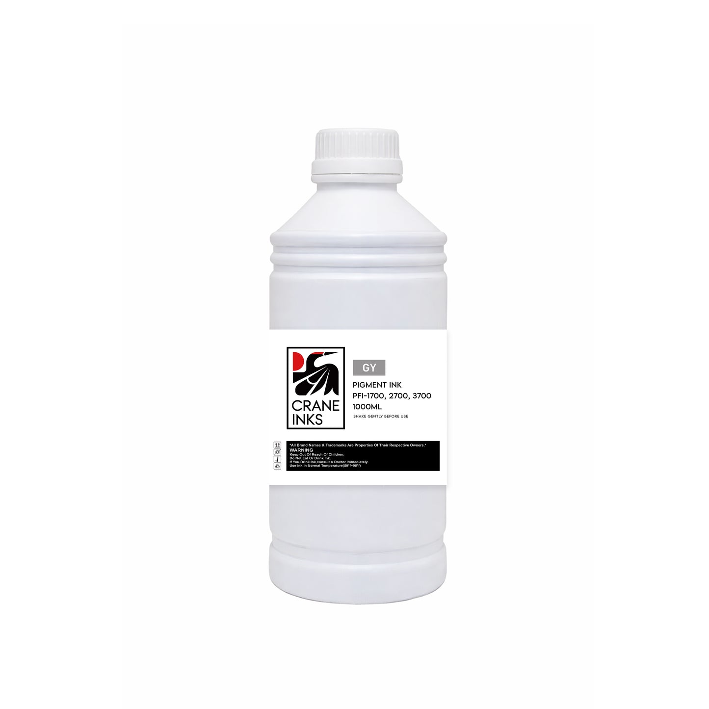 Compatible PFI-1700/2700/3700 Matte Black Ink Bottle for Canon imagePROGRAF PRO and GP Series (1000ml) - Magenta - Crane Inks compatible ink