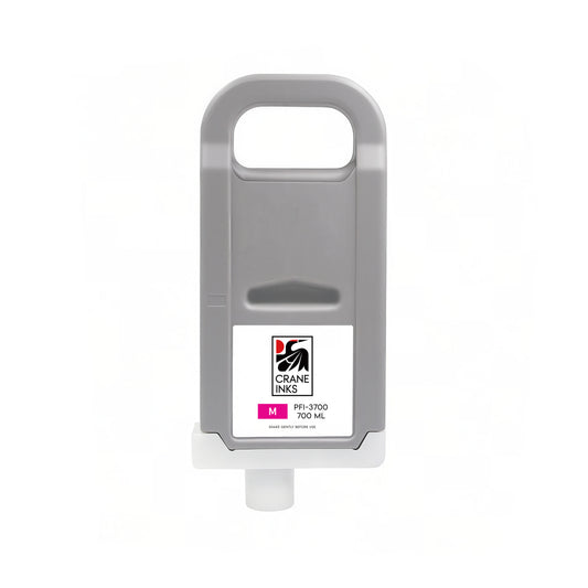 Compatible PFI-3700 Magenta Ink Cartridge for Canon PRO-2600, PRO-4600, PRO-6600 (700ml) - Magenta - Crane Inks compatible ink