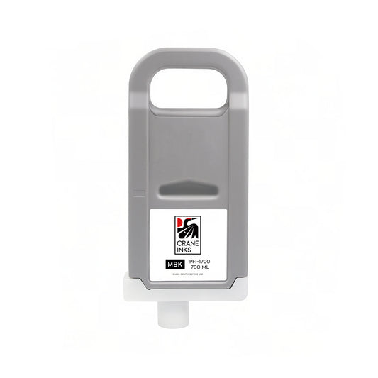 Compatible PFI-1700 Matte Black Ink Cartridge for Canon PRO-2000, PRO-4000, PRO-6000 (700ml) - Matte Black - Crane Inks compatible ink