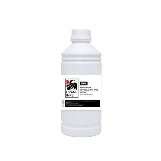 Compatible PFI-1700/2700/3700 Matte Black Ink Bottle for Canon imagePROGRAF PRO and GP Series (1000ml) - Matte Black - Crane Inks compatible ink