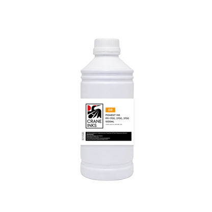 Compatible PFI-1700, PFI-2700, PFI-3700 Bulk Ink Bottle for Canon imagePROGRAF (1000ml, 7 colours) - Orange - Crane Inks compatible ink