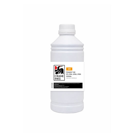 Compatible PFI-1700/2700/3700 Orange Ink Bottle for Canon imagePROGRAF PRO and GP Series (1000ml) - Orange - Crane Inks compatible ink
