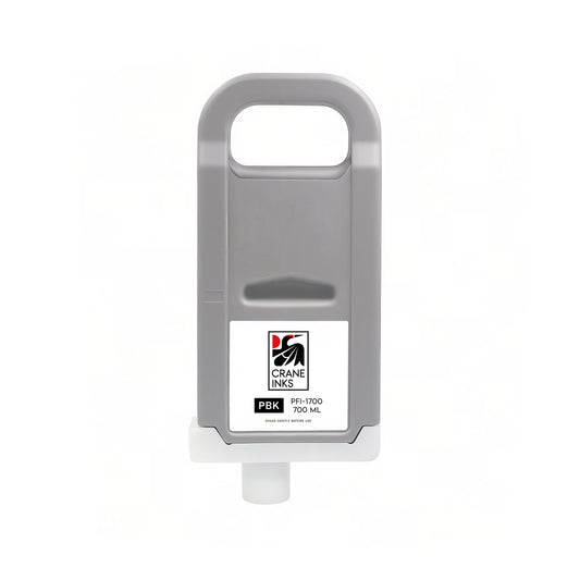 Compatible PFI-1700 Photo Black Ink Cartridge for Canon PRO-2000, PRO-4000, PRO-6000 (700ml) - Photo Black - Crane Inks compatible ink
