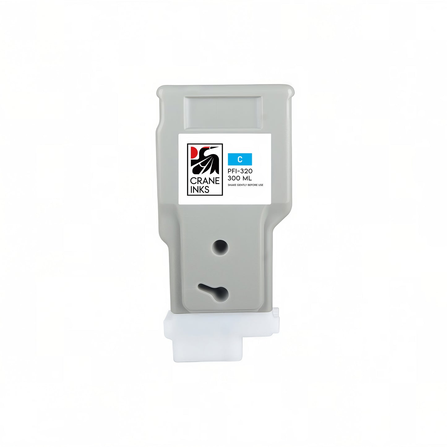Compatible PFI-320 Cyan Ink Cartridge for Canon TM-200, TM-300, GP-200, GP-300 (300ml) - Cyan - Crane Inks compatible ink