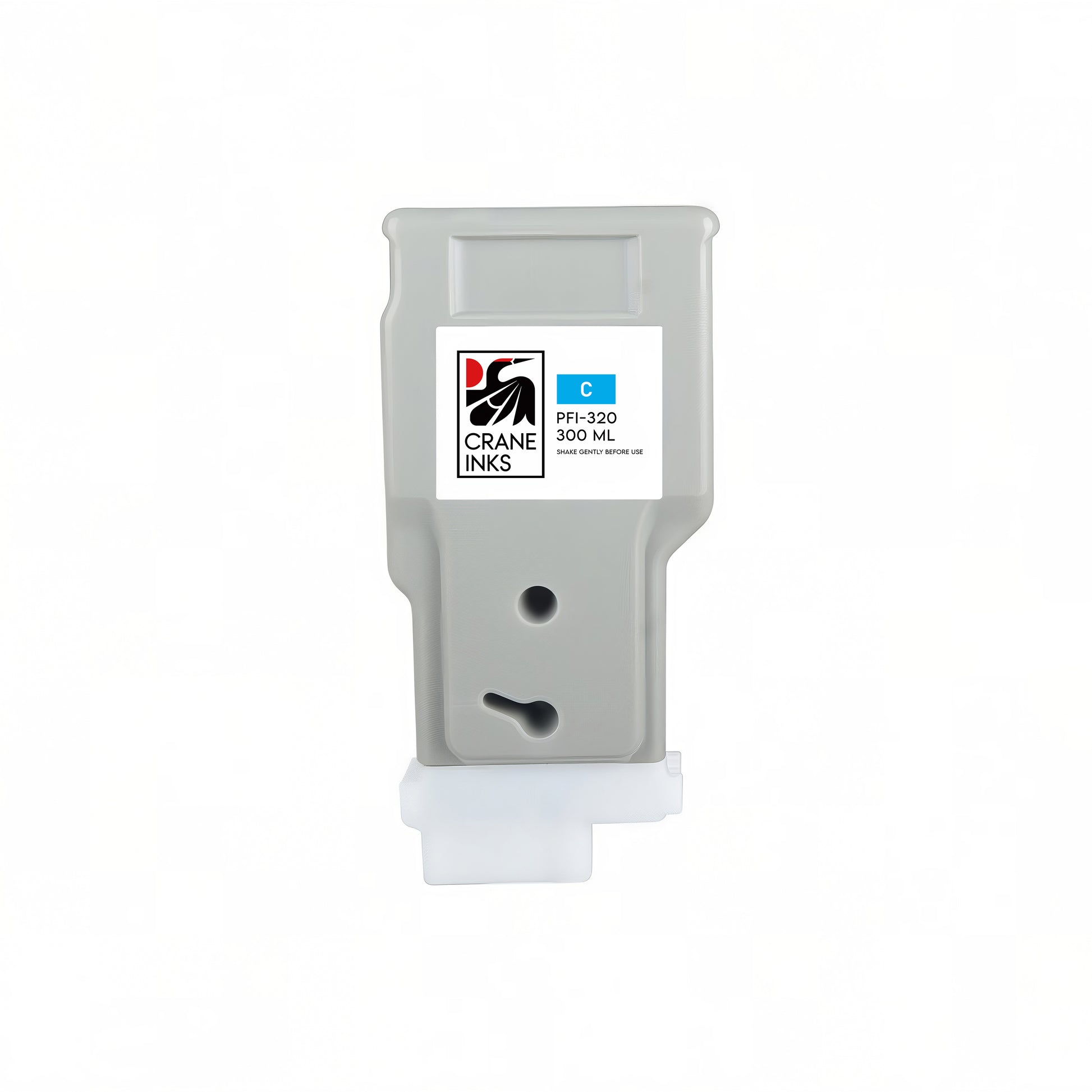 Compatible PFI-320 Cyan Ink Cartridge for Canon TM-200, TM-300, GP-200, GP-300 (300ml) - Cyan - Crane Inks compatible ink