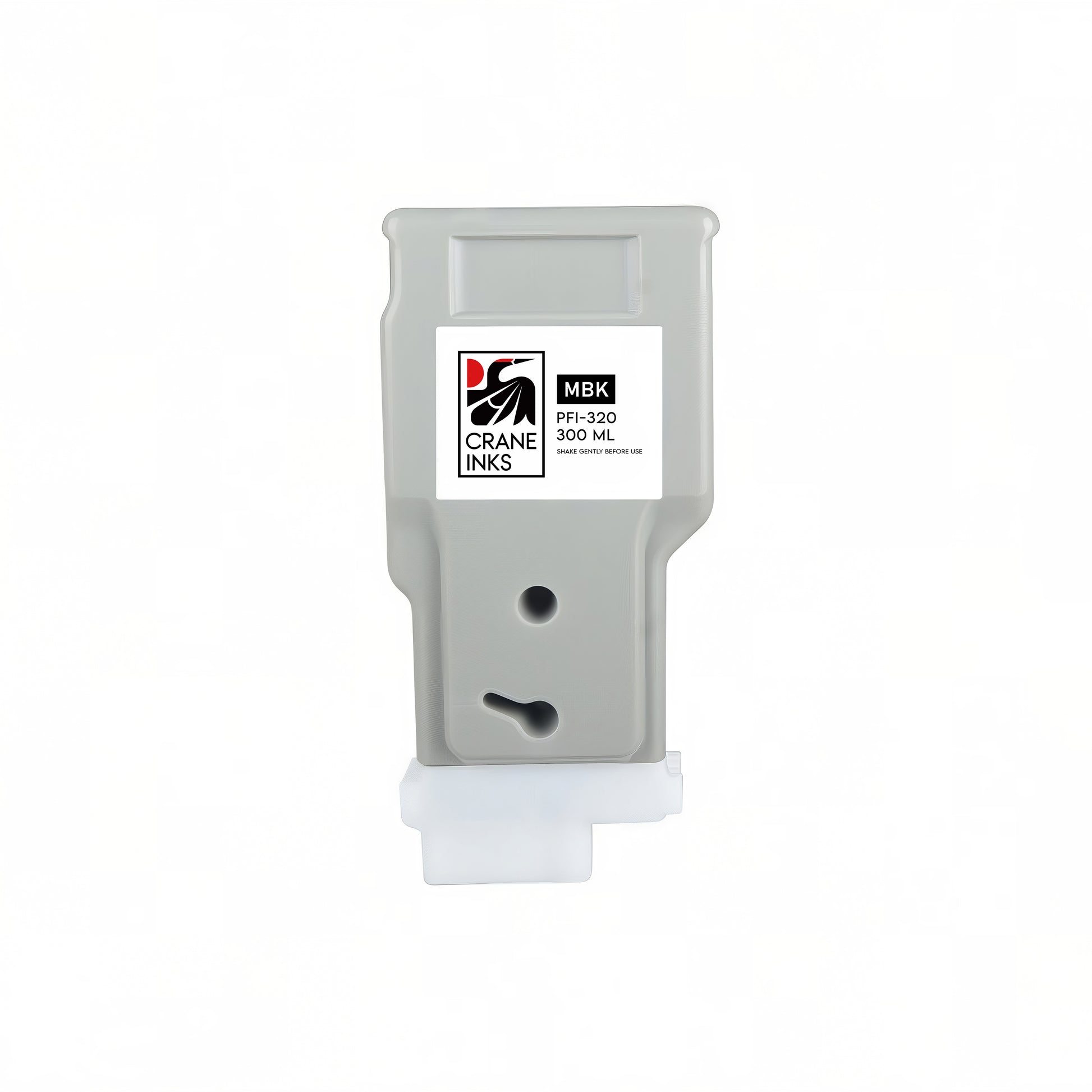 Compatible PFI-320 Matte Black Ink Cartridge for Canon TM-200, TM-300, GP-200, GP-300 (300ml) - Matte Black - Crane Inks compatible ink