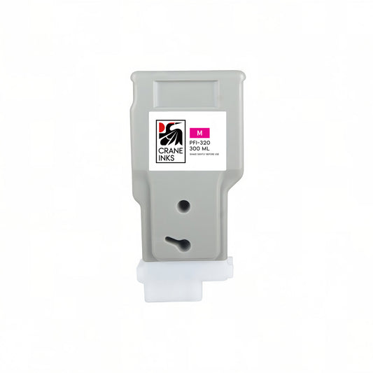Compatible PFI-320 Magenta Ink Cartridge for Canon TM-200, TM-300, GP-200, GP-300 (300ml) - Magenta - Crane Inks compatible ink