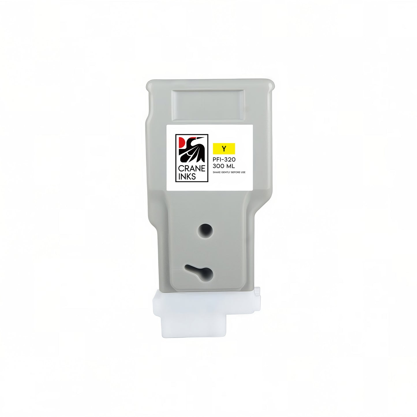 Compatible PFI-320 Yellow Ink Cartridge for Canon TM-200, TM-300, GP-200, GP-300 (300ml) - Yellow - Crane Inks compatible ink