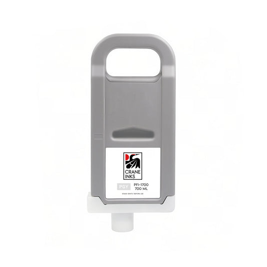 Compatible PFI-1700 Photo Grey Ink Cartridge for Canon PRO-2000, PRO-4000, PRO-6000 (700ml) - Photo Grey - Crane Inks compatible ink