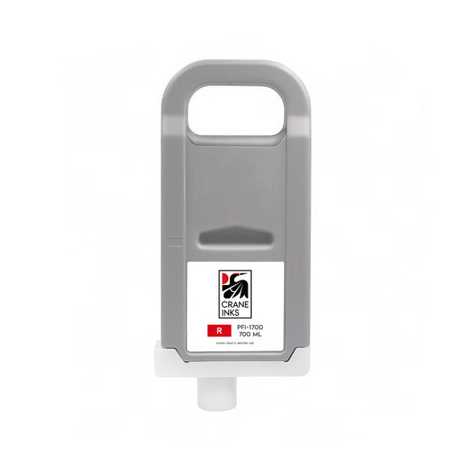 Compatible PFI-1700 Red Ink Cartridge for Canon PRO-2000, PRO-4000, PRO-6000 (700ml) - Red - Crane Inks compatible ink