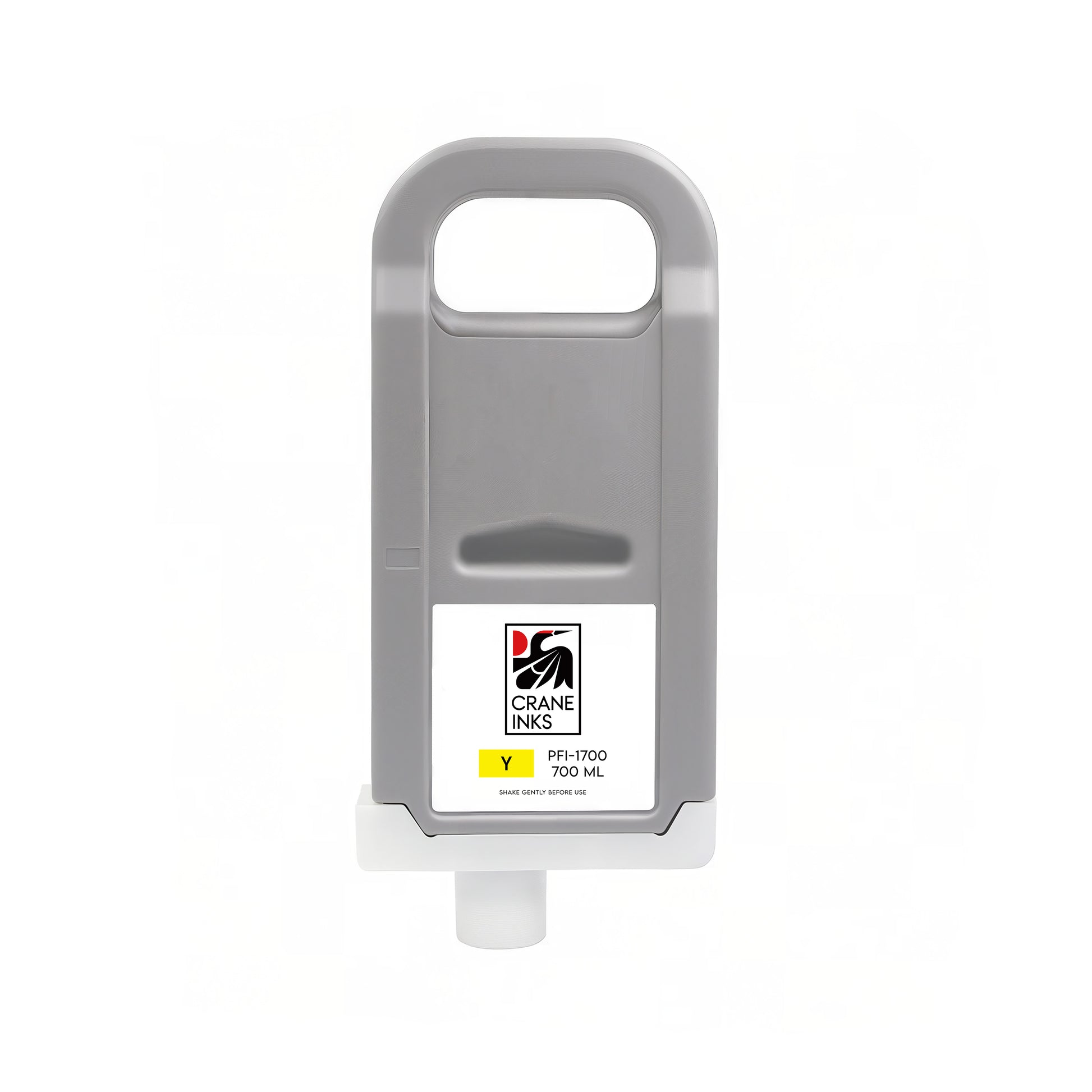 Compatible PFI-1700 Yellow Ink Cartridge for Canon PRO-2000, PRO-4000, PRO-6000 (700ml) - Yellow - Crane Inks compatible ink