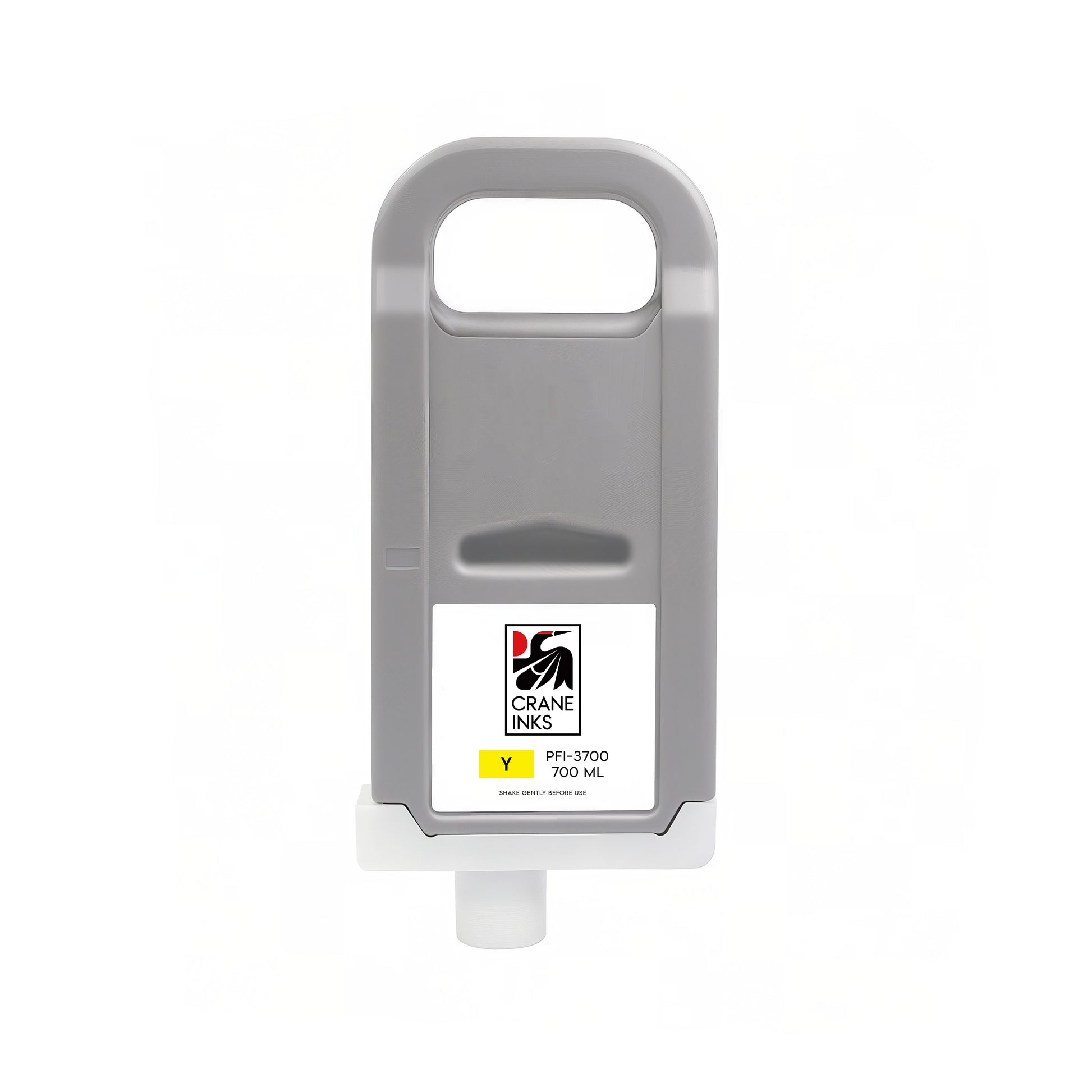 Compatible PFI-3700 Yellow Ink Cartridge for Canon PRO-2600, PRO-4600, PRO-6600 (700ml) - Yellow - Crane Inks compatible ink