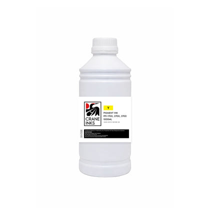 Compatible PFI-1700, PFI-2700, PFI-3700 Bulk Ink Bottle for Canon imagePROGRAF (1000ml, 7 colours) - Yellow - Crane Inks compatible ink